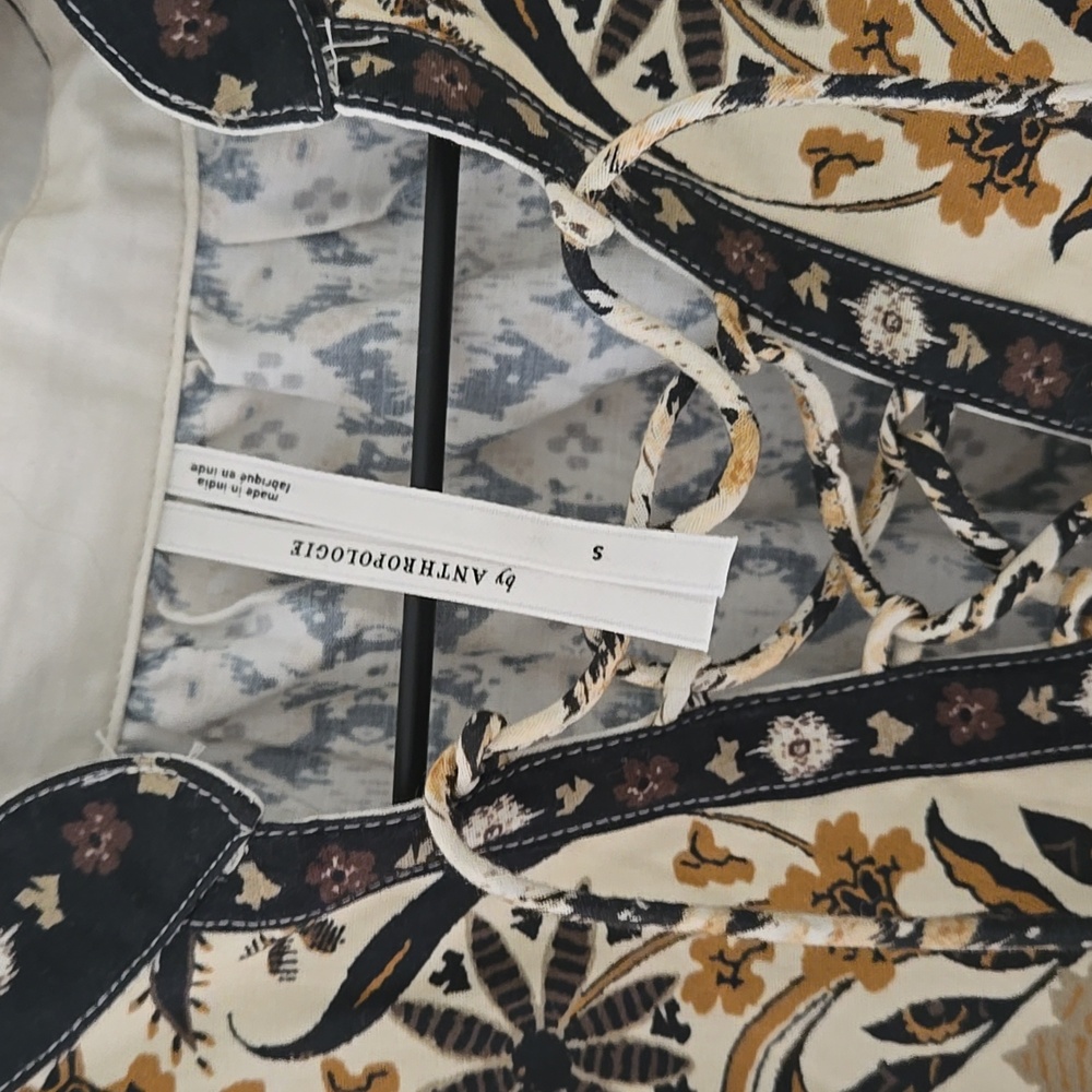Floral Anthropologie Embroidered Blouse